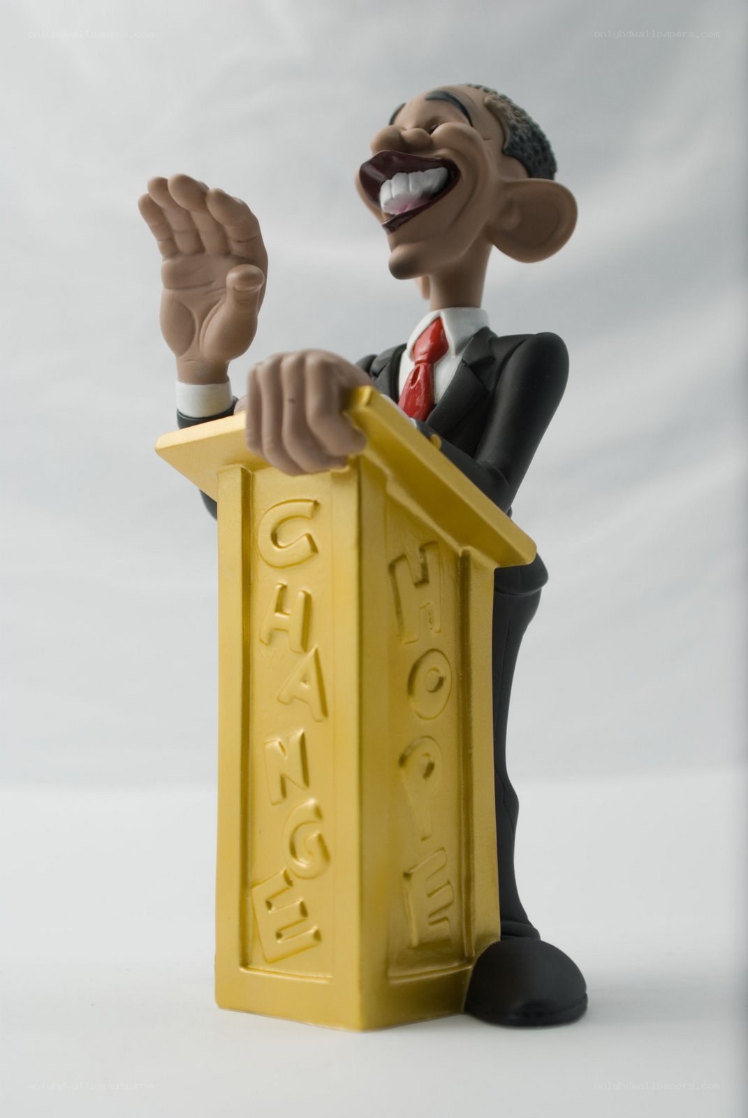 Obama figurine at podium