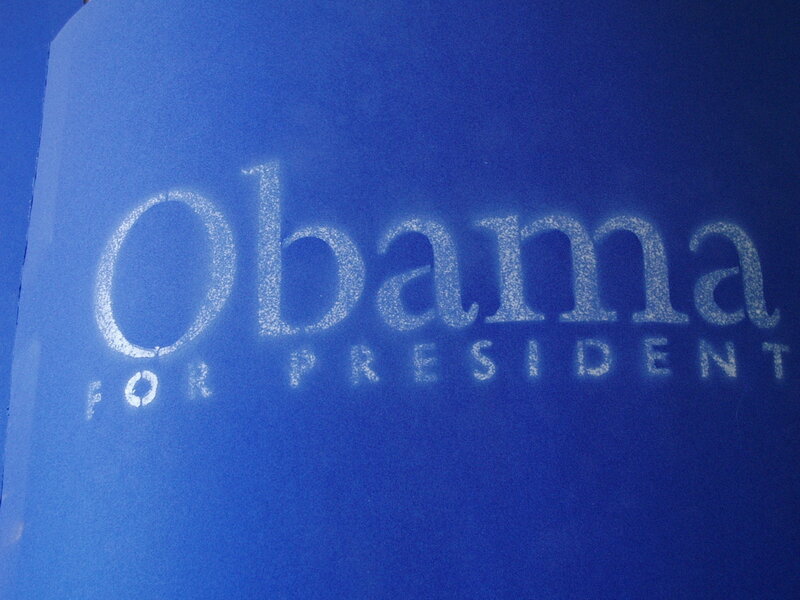 Obama for President sign