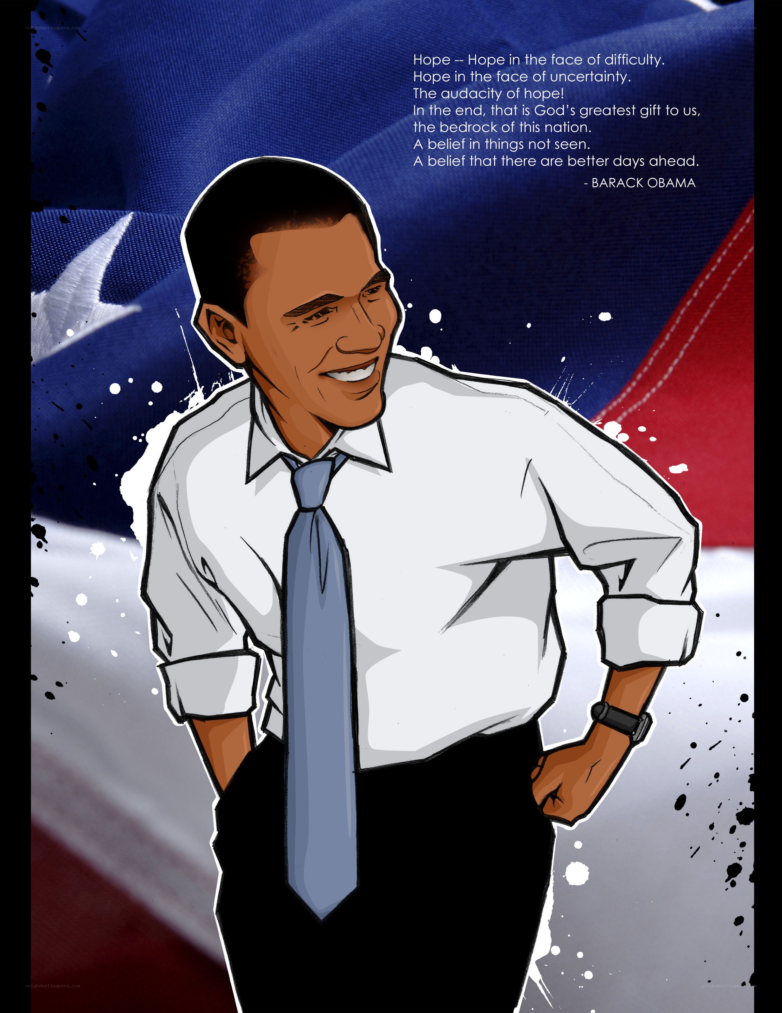 Obama Hope Quote Illustration