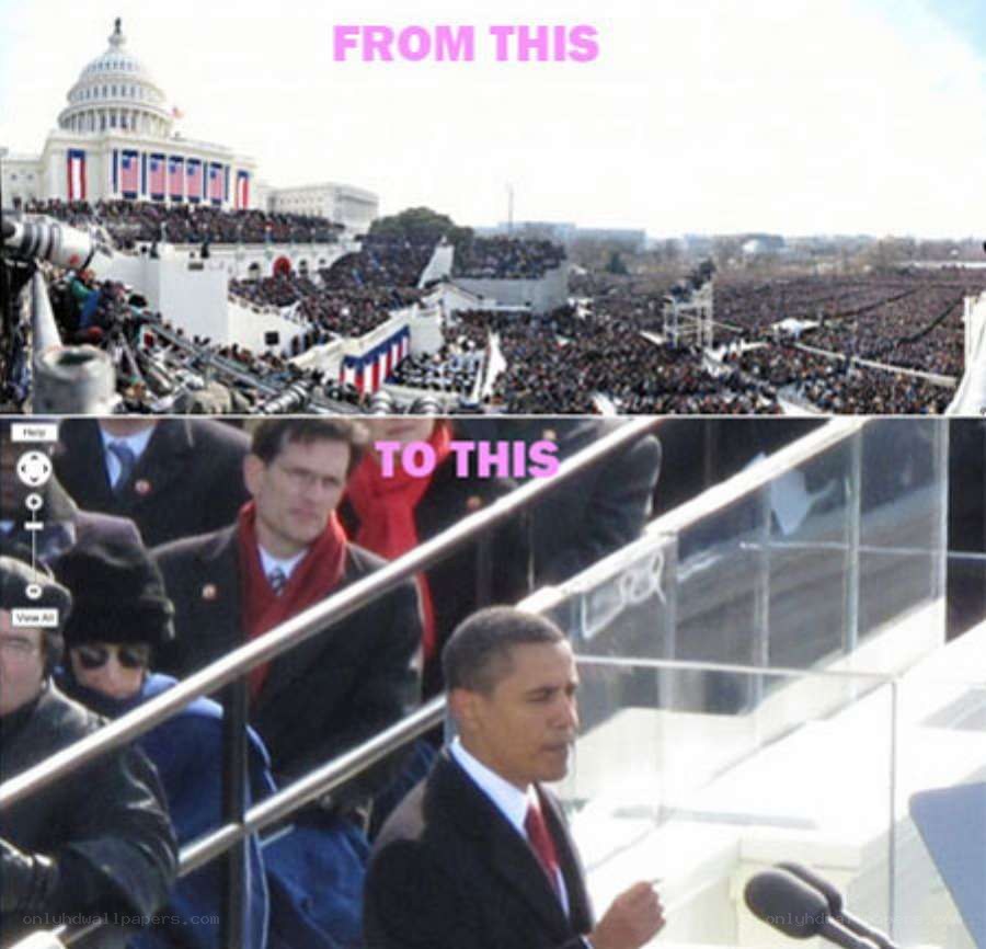 Obama inauguration crowd comparison