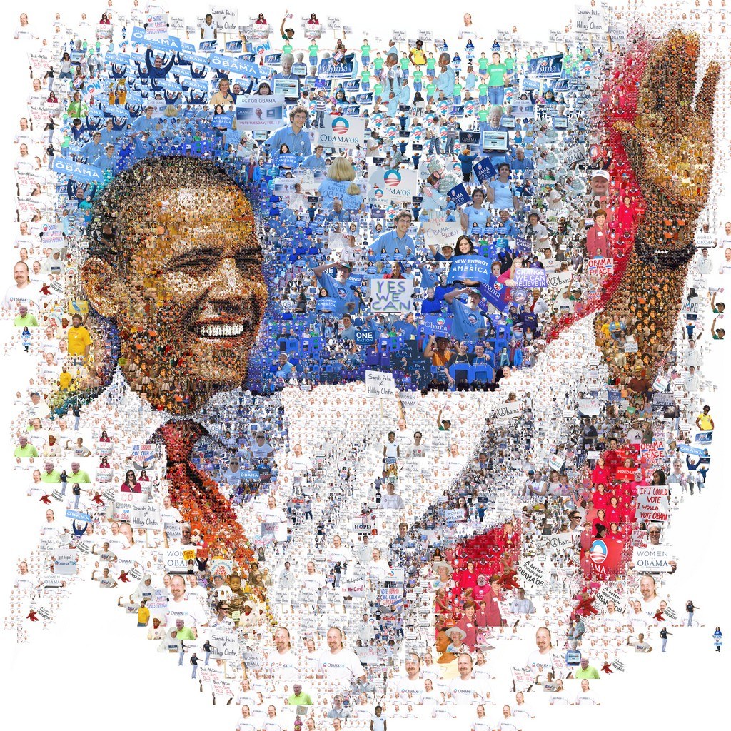 Obama mosaic portrait