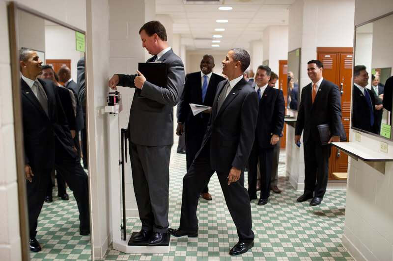 Obama on a scale