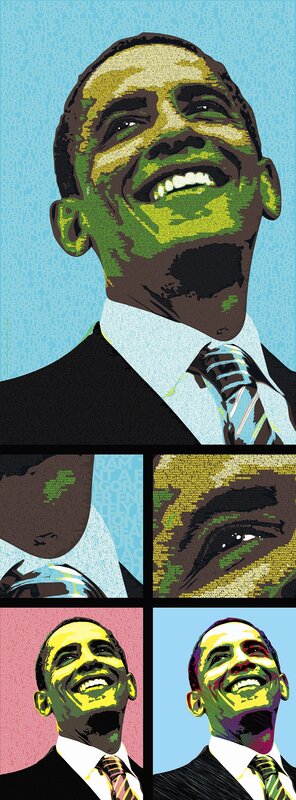 Obama portrait collage