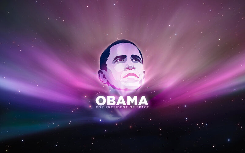 Obama Portrait in Space
