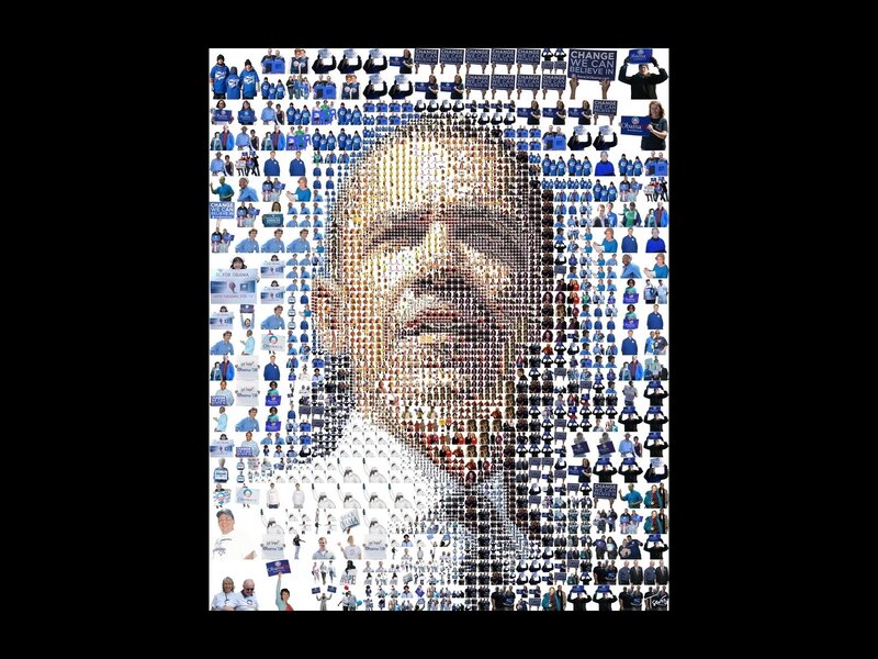 Obama portrait mosaic
