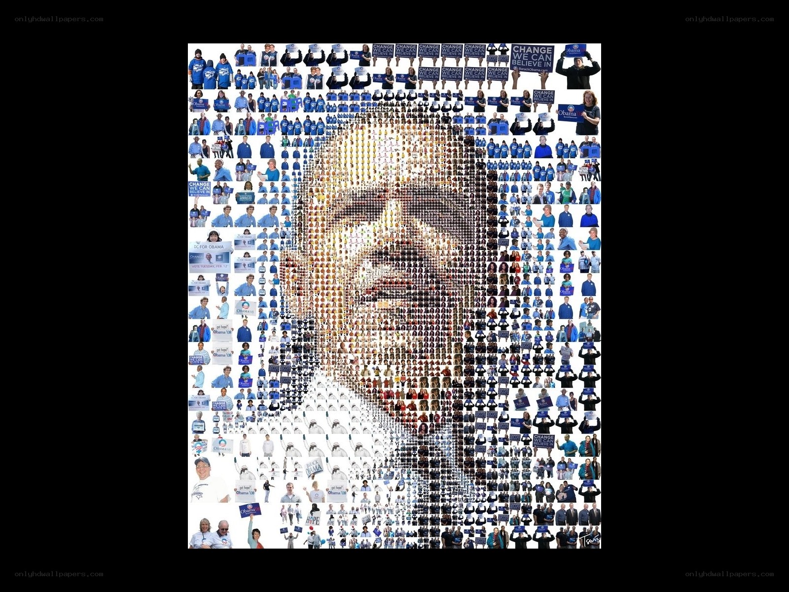 Obama portrait mosaic