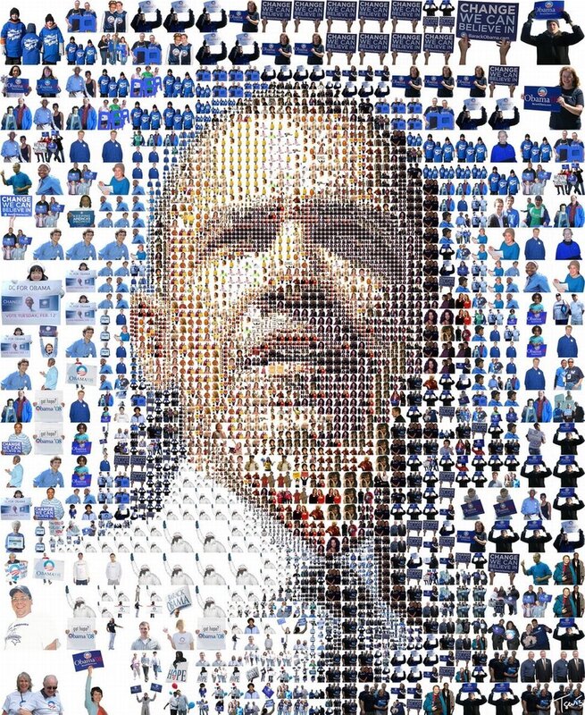 Obama portrait mosaic