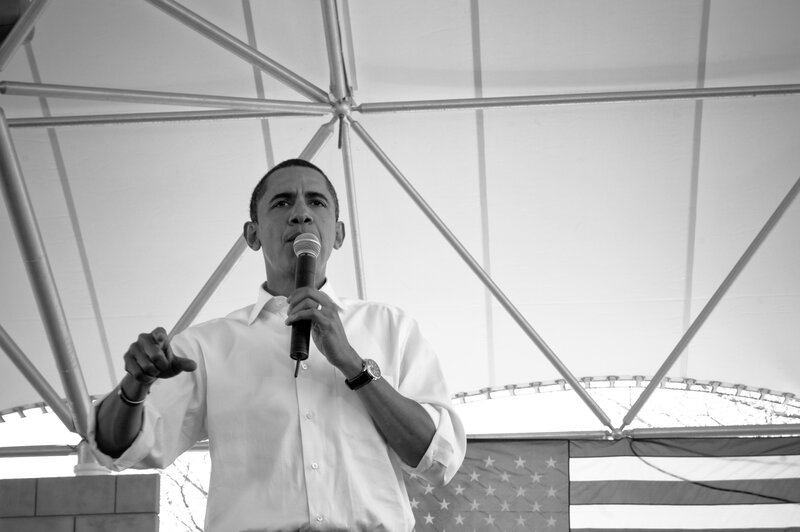 Obama speaking at event