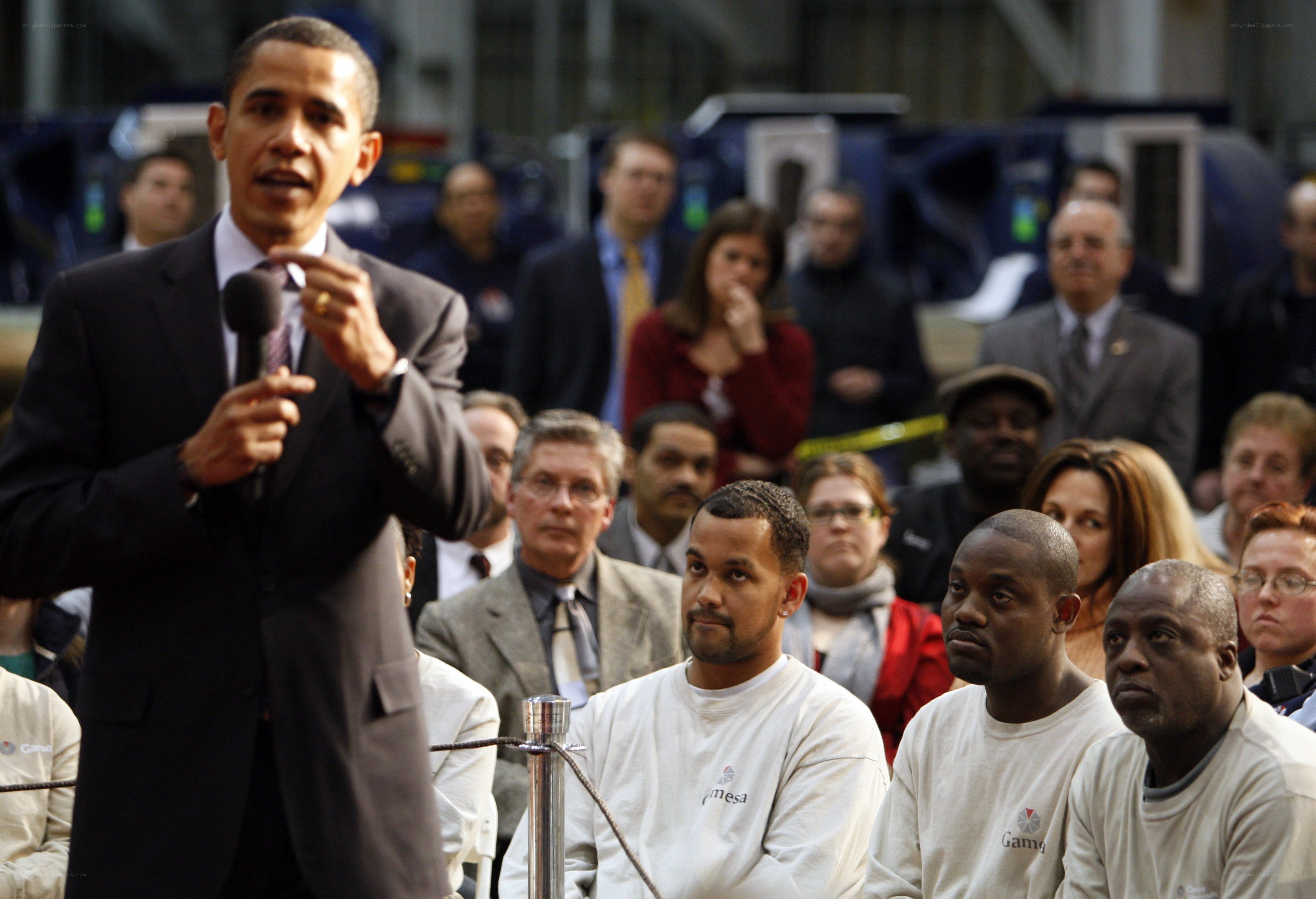 Obama speaking at event
