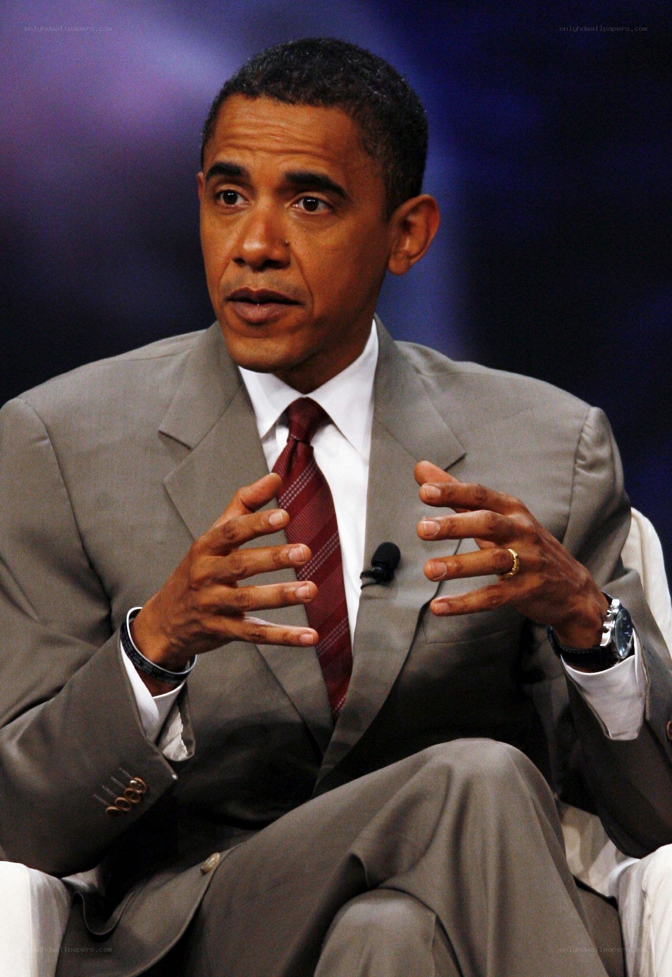 Obama speaking at event