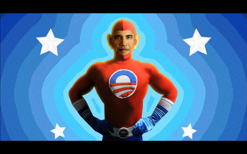 Obama superhero character