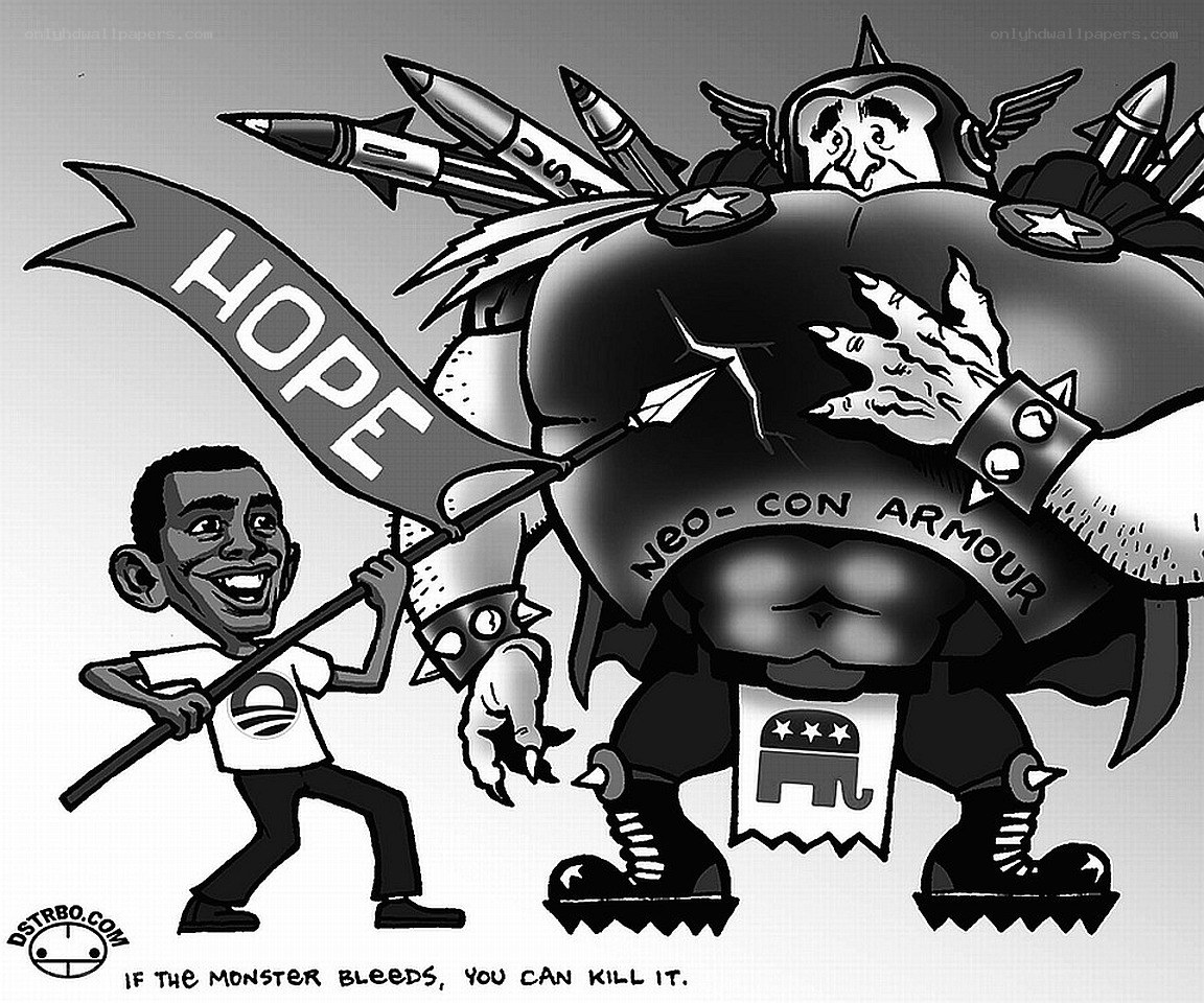 Obama vs Neo-Con Monster
