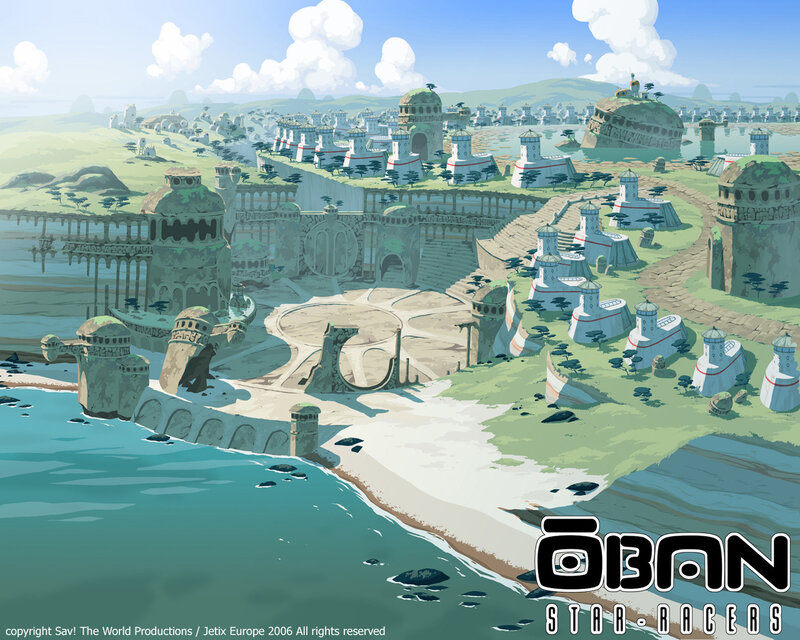 Oban Star Racers cityscape