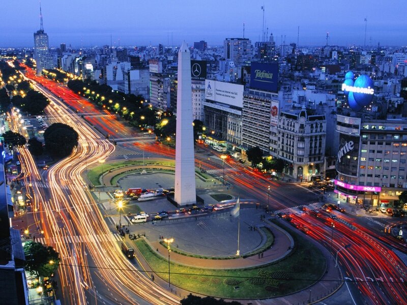 Obelisco De Buenos Aires — Blue, Dramatic, Night, Photograph