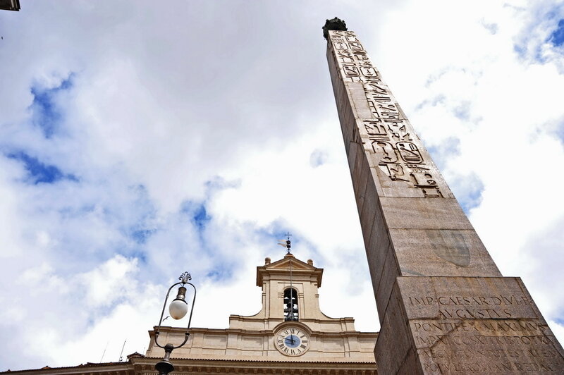 Obelisk and church tower