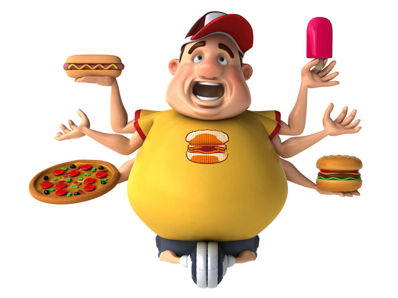 Obese Cartoon Man
