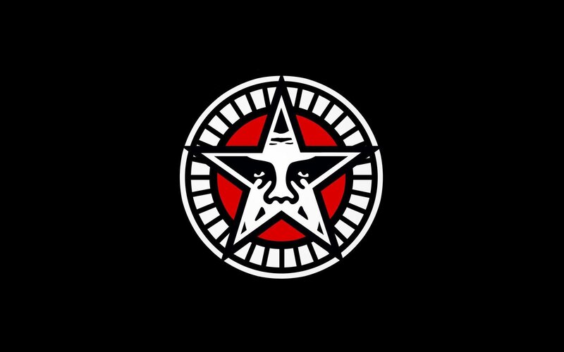 Obey logo on black background