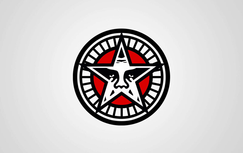 Obey logo with star design