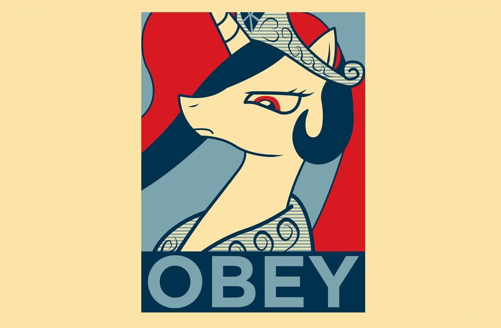 Obey poster with pony character