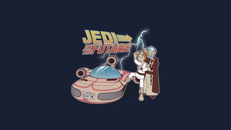 Obi-Wan and Luke in a Car