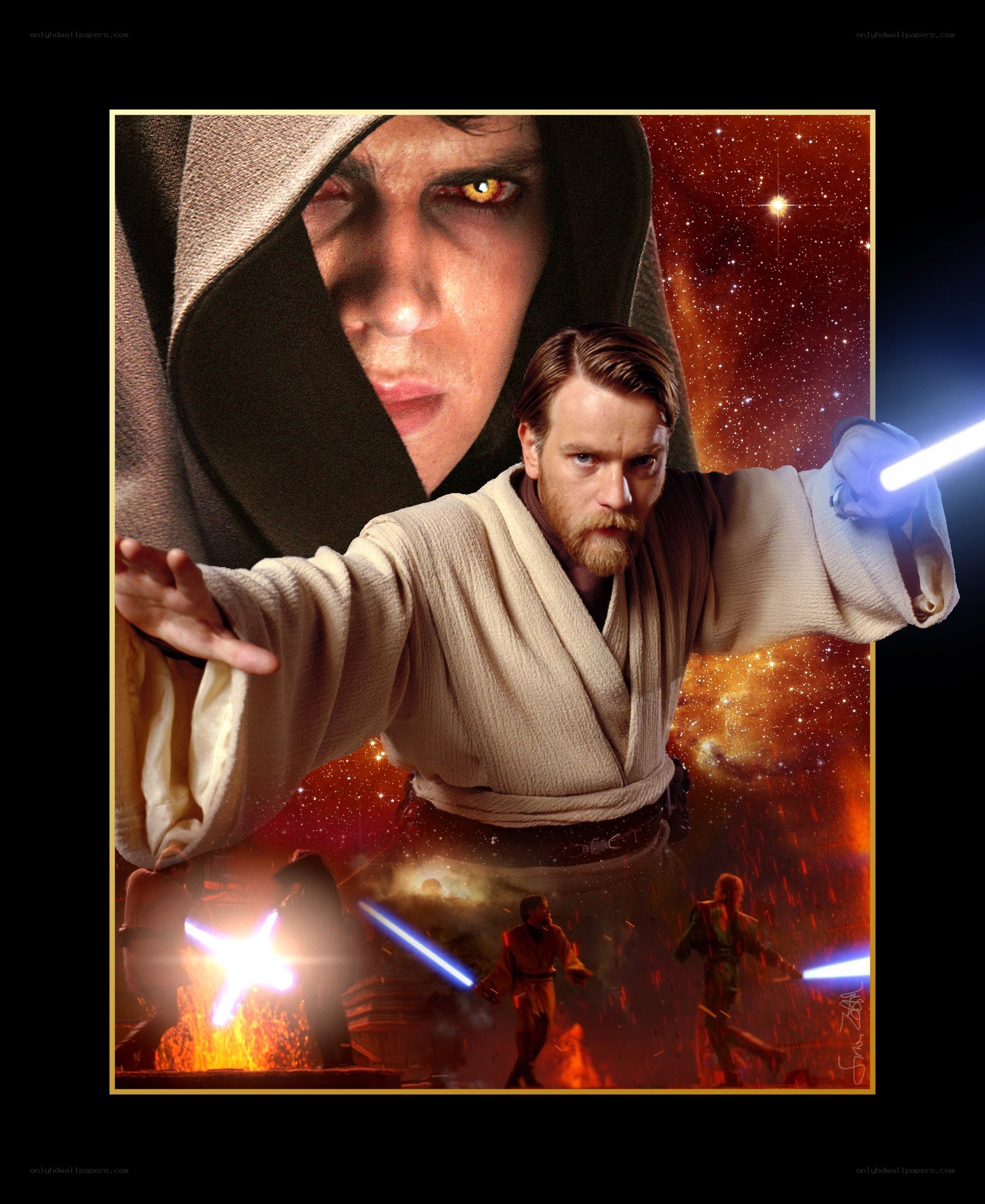 Obi-Wan Kenobi and Darth Vader