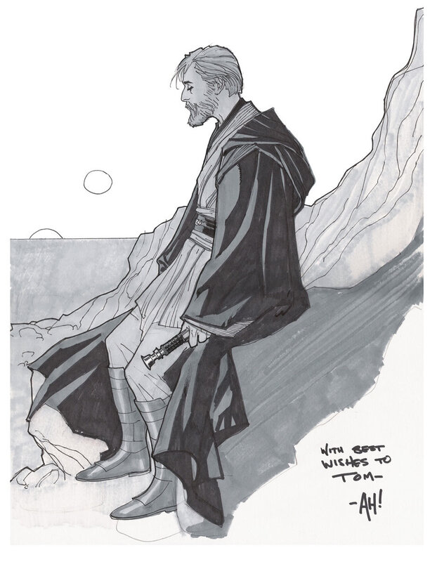 Obi-Wan Kenobi on a rocky planet