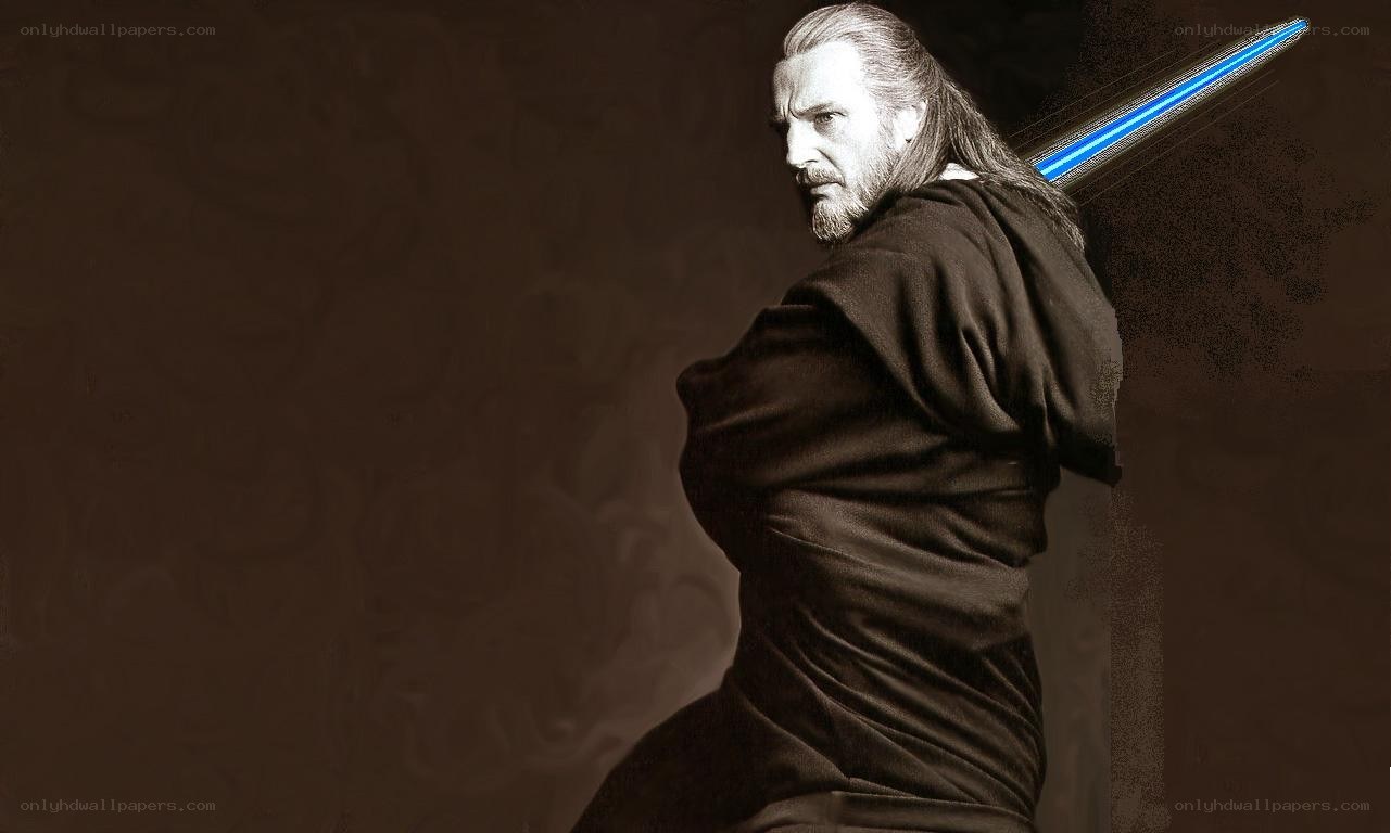 Obi-Wan Kenobi with blue lightsaber