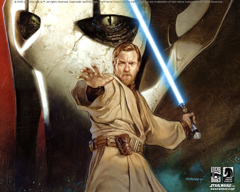 Obi-Wan Kenobi with lightsaber