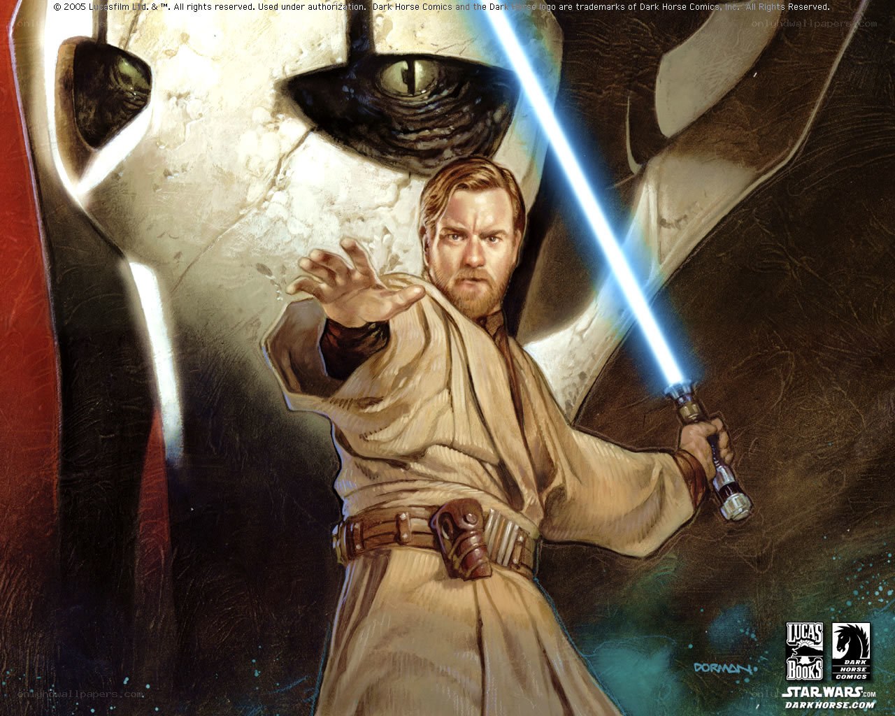 Obi-Wan Kenobi with lightsaber