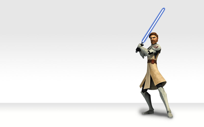 Obi-Wan Kenobi with lightsaber