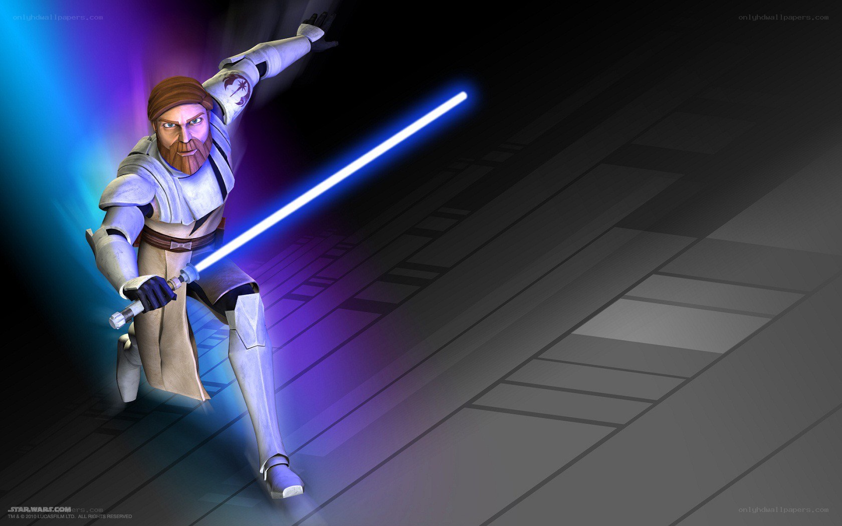 Obi-Wan Kenobi with lightsaber
