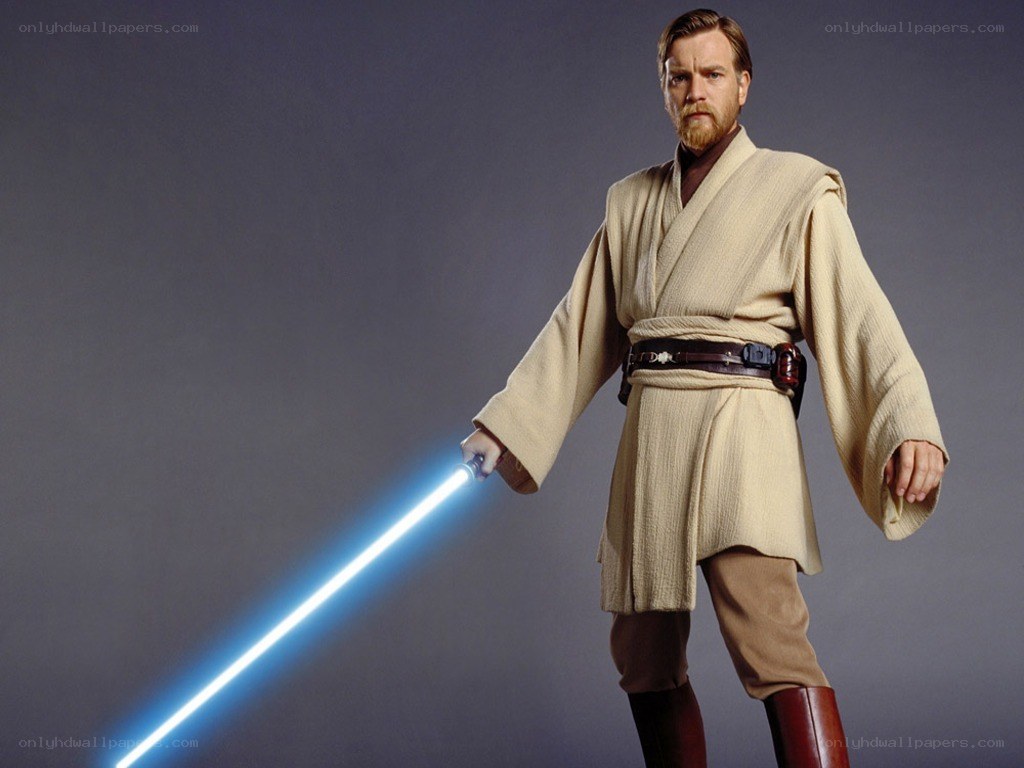 Obi-Wan Kenobi with lightsaber