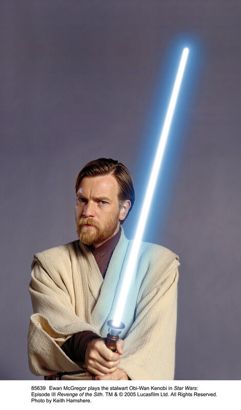 Obi-Wan Kenobi with lightsaber