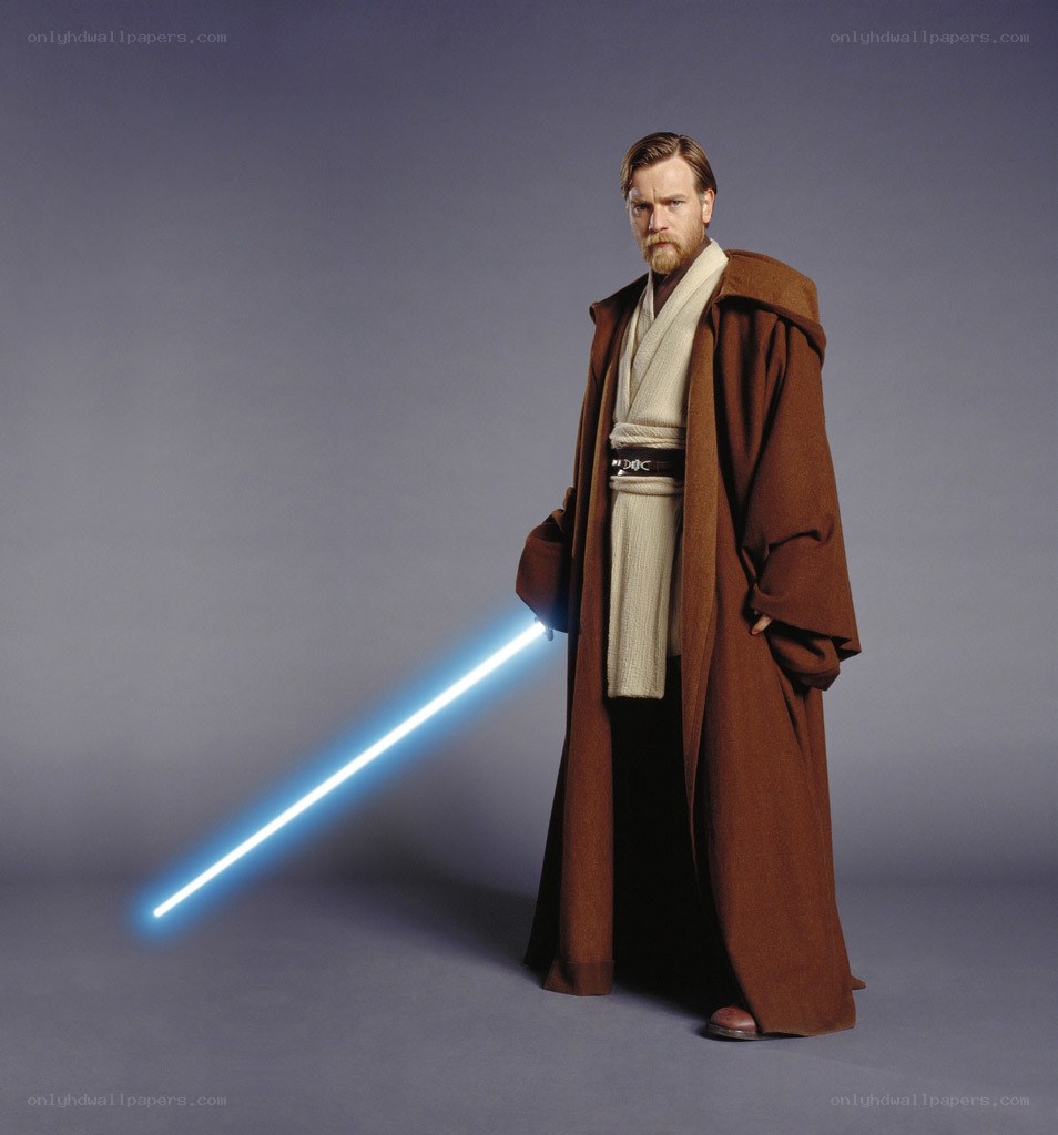 Obi-Wan Kenobi with lightsaber