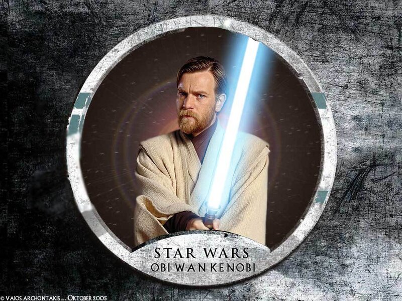 Obi-Wan Kenobi with Lightsaber — Blue