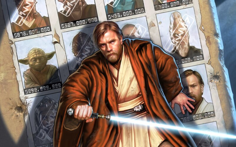 Obi-Wan Kenobi with Lightsaber — Brown