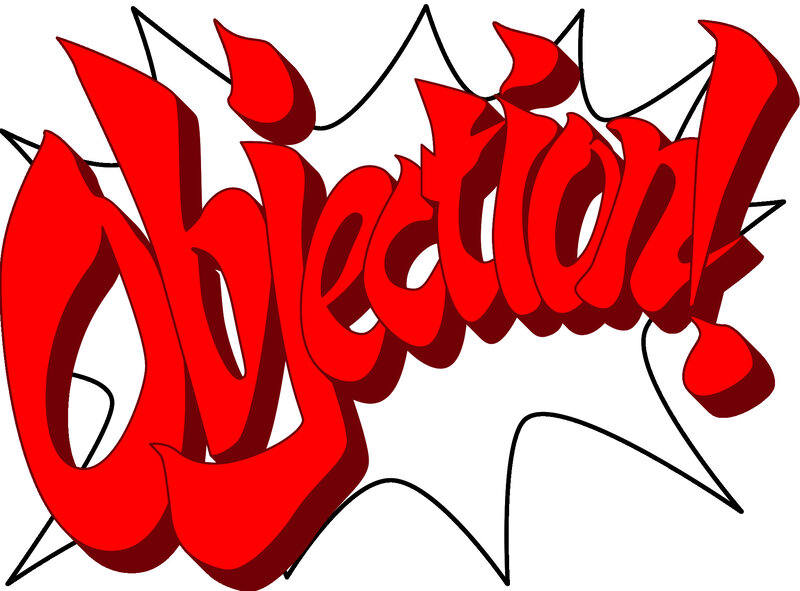 Objection in comic style