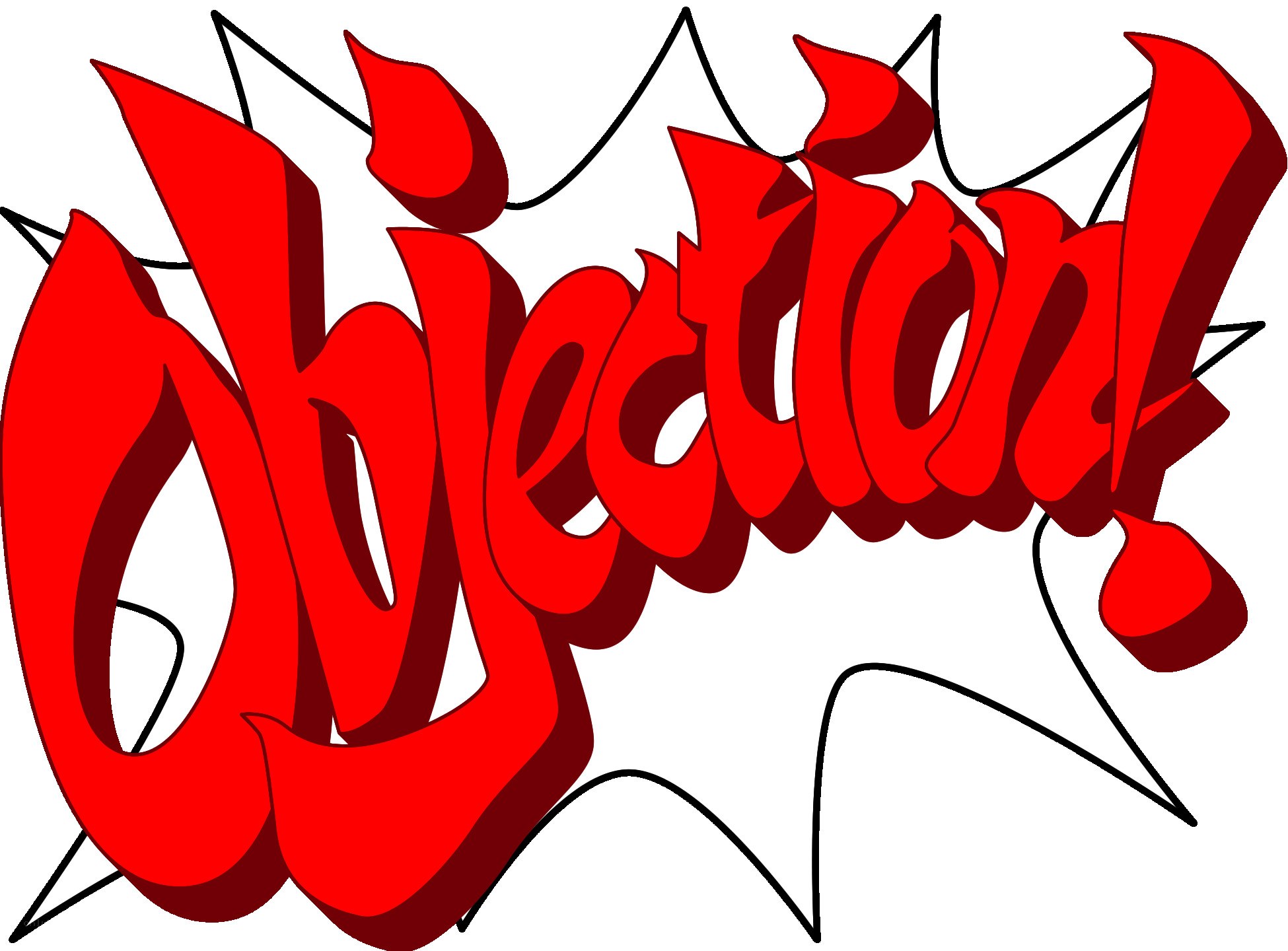 Objection in comic style