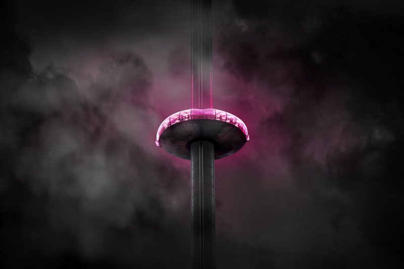 Observation Tower at Night