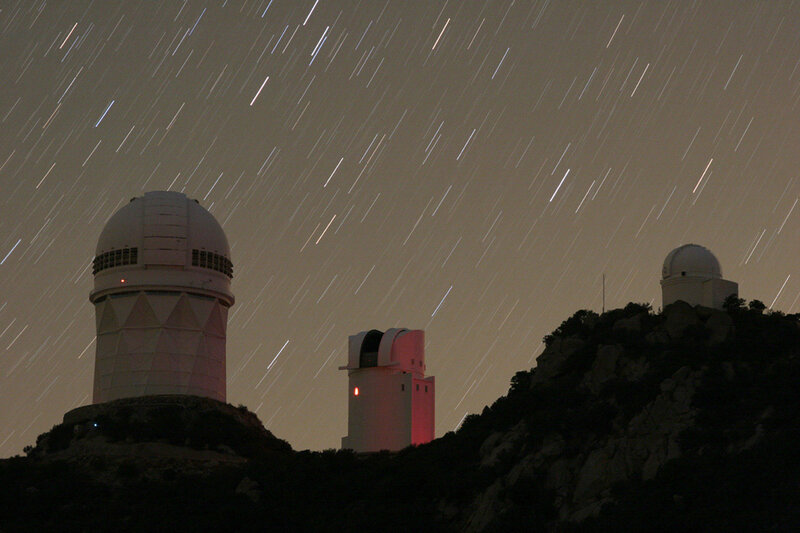 Observatory Domes at Night