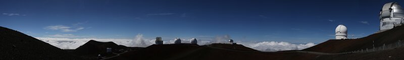 Observatory Domes on Mountain — Blue