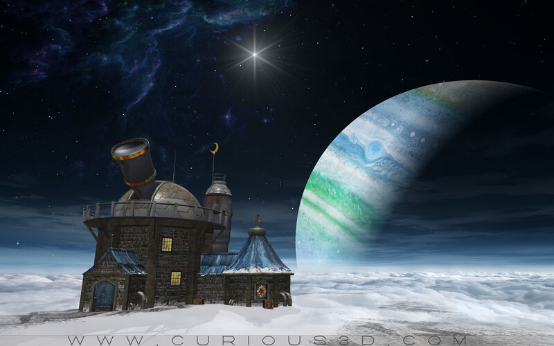 Observatory on Alien Planet