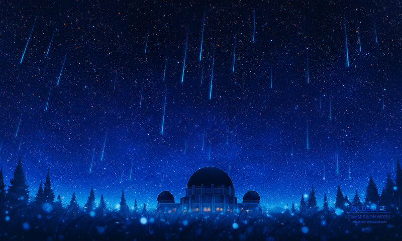 Observatory under Meteor Shower