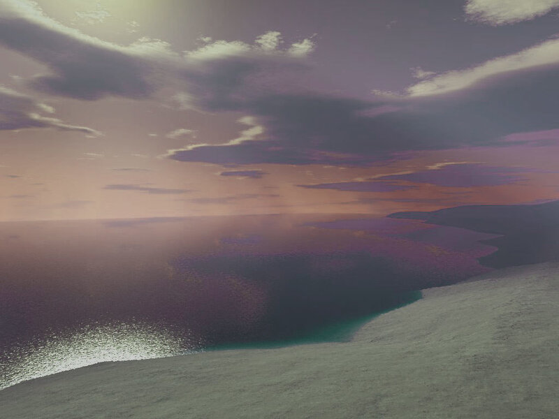 Ocean at Dusk — Purple, Dramatic