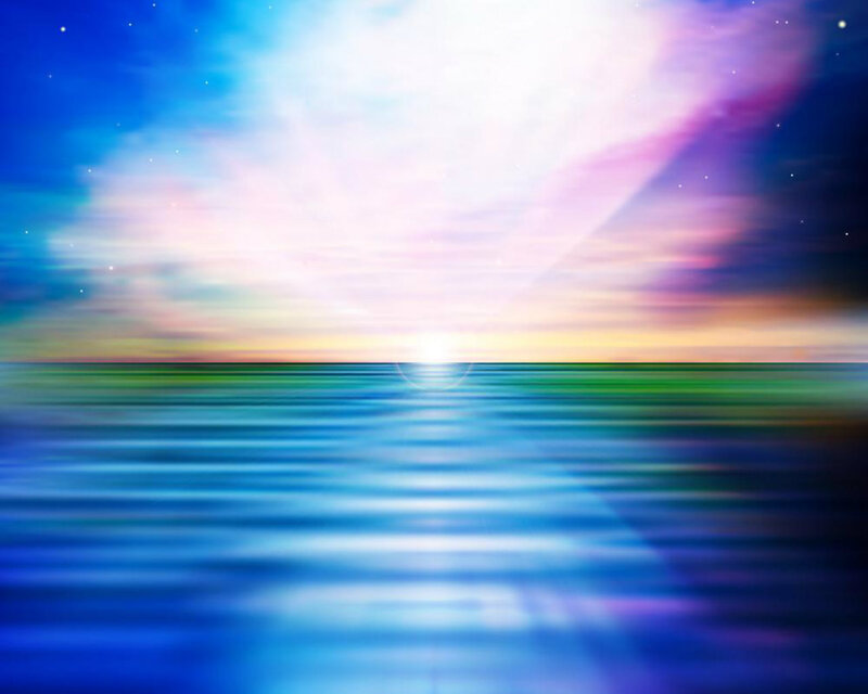 Ocean at Sunrise — Blue