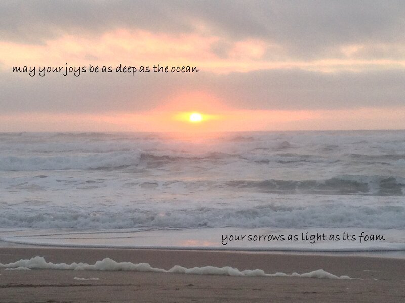 Ocean at Sunset — Orange, Serene, Photograph, Sun, Waves