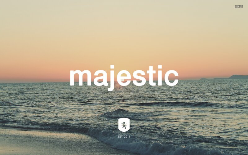 Ocean at Sunset — Orange, Serene, Photograph, Text, Logo