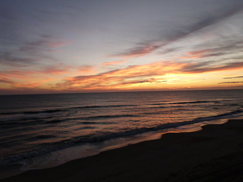 Ocean at Sunset — Orange, Serene, Photograph