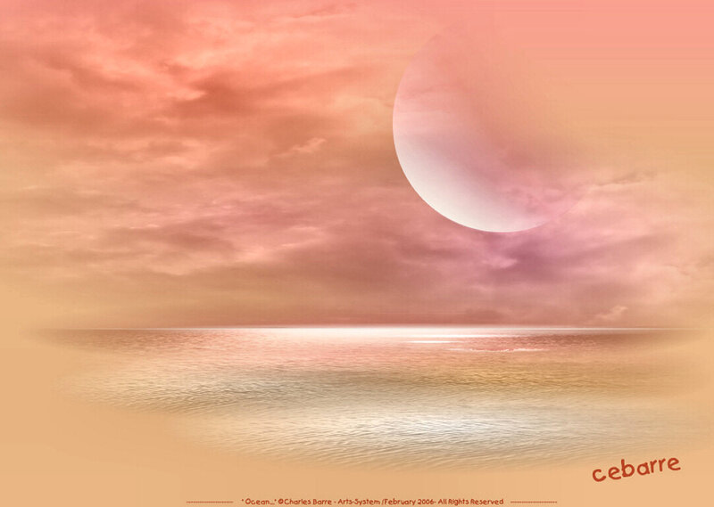 Ocean at Sunset — Pink, Serene