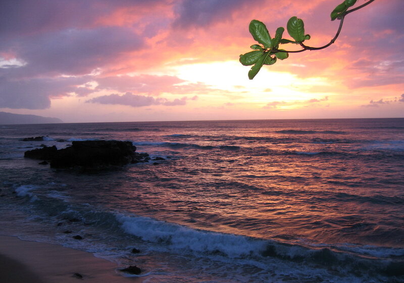 Ocean at Sunset — Pink